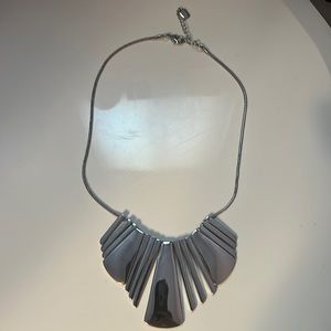 Silver chunky statement necklace